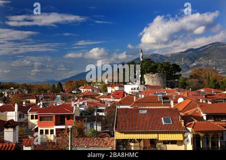 Vista della città vecchia all'interno del castello di Ioannina ('Giannena') città, Epiro, Grecia. Foto Stock