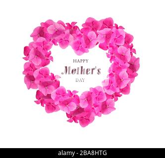 Hydrangea fiore disegno modificabile Foto Stock