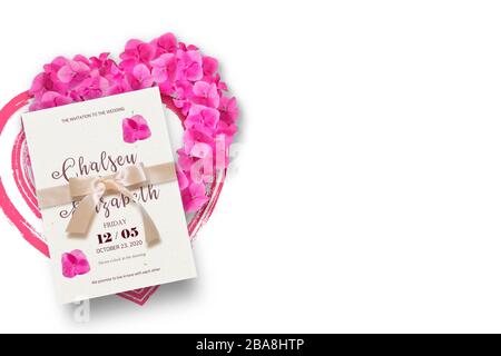 Hydrangea fiore disegno modificabile Foto Stock