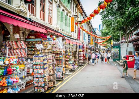 SINGAPORE, 30 Apr 2018 - Vista strada Foto Stock