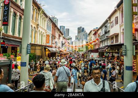 SINGAPORE, 30 Apr 2018 - Vista strada Foto Stock