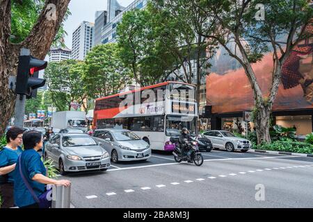 SINGAPORE, 30 Apr 2018 - Vista strada Foto Stock