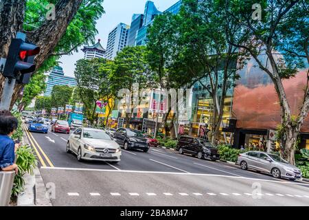 SINGAPORE, 30 Apr 2018 - Vista strada Foto Stock