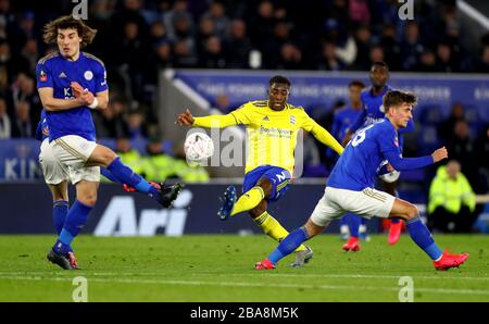 Wes Harding di Birmingham City scatta in goal Foto Stock