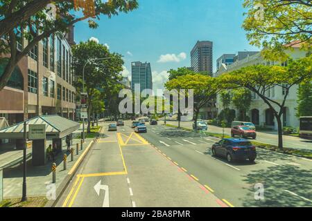 SINGAPORE, 30 Apr 2018 - Vista strada Foto Stock