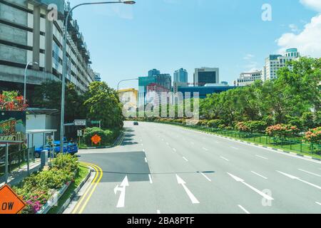 SINGAPORE, 30 Apr 2018 - Vista strada Foto Stock
