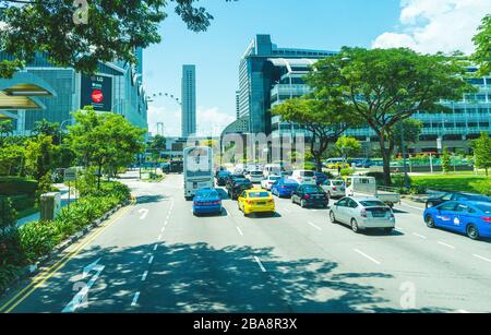 SINGAPORE, 30 Apr 2018 - Vista strada Foto Stock