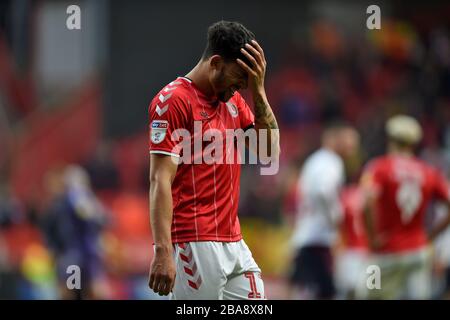 Macauley Bonne di Charlton Athletic mostra la deiezione a tempo pieno Foto Stock