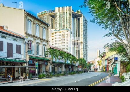 SINGAPORE, 30 Apr 2018 - Vista strada Foto Stock