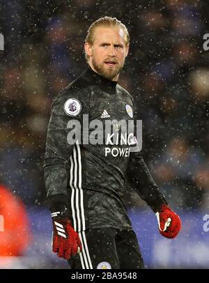 Il Leicester City portiere Kasper Schmeichel Foto Stock