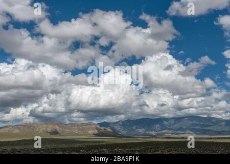 USA, New Mexico, nuvole temporali estive Foto Stock