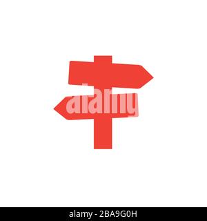 Icona Rossa Di Segnalazione Sullo Sfondo Bianco. Illustrazione Vettoriale Stile Piatto Rosso. Illustrazione Vettoriale