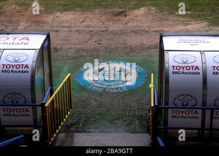 Una vista generale della Crown Oil Arena di Rochdale Foto Stock