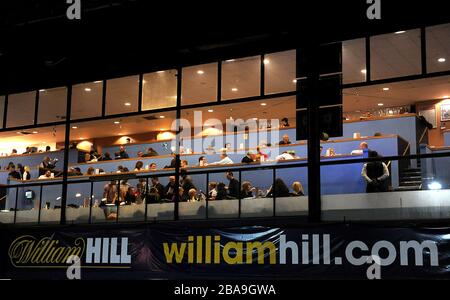 Vista generale del marchio William Hill al Wimbledon Greyhound Stadium Foto Stock