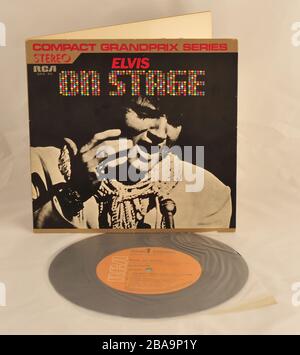 I collezionisti giapponesi EP di Elvis Presley live selezioni non tutti dall'album on Stage. Foto Stock