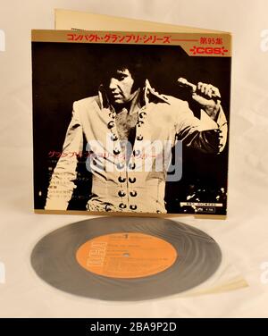 I collezionisti giapponesi EP di Elvis Presley live selezioni non tutti dall'album on Stage. Foto Stock