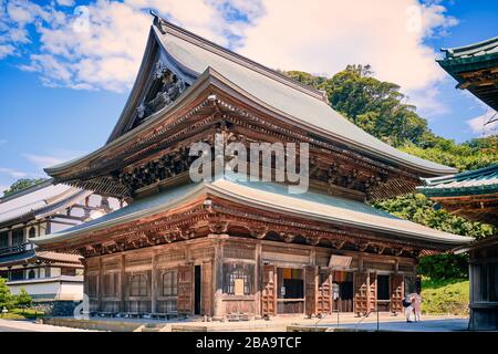Tradizionale edificio Giapponese in legno al Tempio Kenchoji Zen Foto Stock