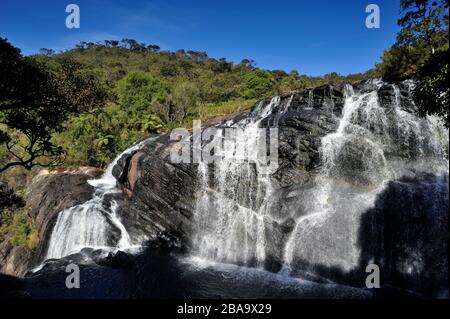 Sri Lanka, Horton Plains National Park, Baker’S Falls Foto Stock