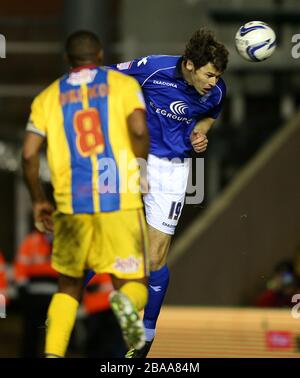 Nikola Zigic (a destra) di Birmingham City segna il primo goal Foto Stock