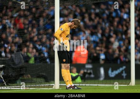 David de Gea, portiere del Manchester United Foto Stock