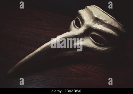 Maschera di peste veneziana, Venezianische Pestmaske Foto Stock