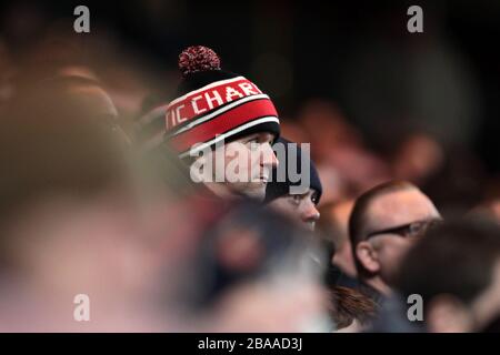 Charlton Athletic tifosi sulle tribune Foto Stock