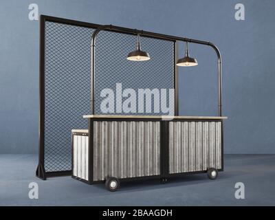 Bar mobile per eventi, foodtruck mockup Bar mobile per eventi, foodtruck mockup Foto Stock