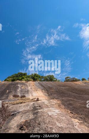 Paesaggi unici nel Parco Nazionale Matobo dello Zimbabwe. Foto Stock