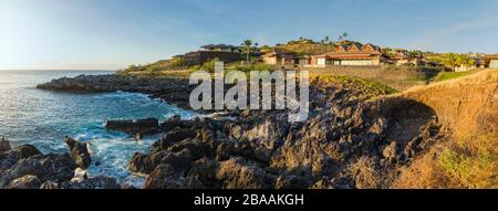 Kohala Oceanfront Development Luxury Homes a North Kohala, Hawaii Island, USA Foto Stock