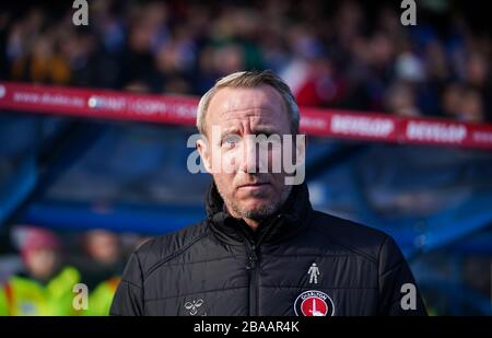 Charlton Athletic manager Lee Bowyer Foto Stock