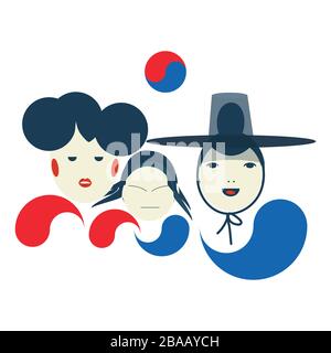 Illustrazione vettoriale per la Giornata Nazionale della Liberazione della Corea, chiamata anche Gwangbokjeol. Illustrazione Vettoriale