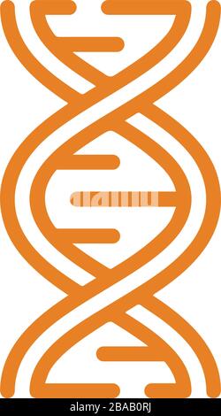 DNA completamente modificabile icona, genetica, ricerca, scienza medica per qualsiasi uso come stampa media, web, immagini d'archivio, uso commerciale o qualsiasi tipo di design pro Illustrazione Vettoriale