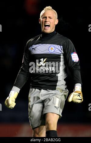 Portiere Kasper Schmeichel, Leicester City. Foto Stock
