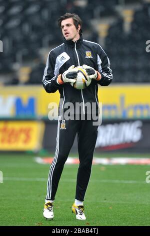 Eldin Jakupovic, portiere di Hull City Foto Stock