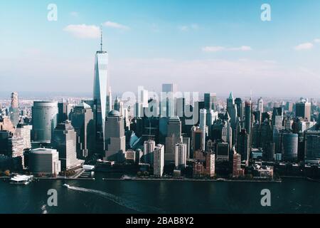 New York dall'aria Foto Stock