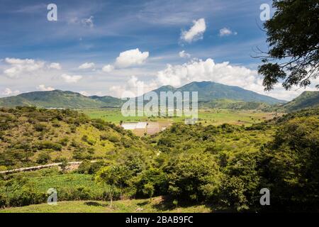 Vista panoramica delle montagne, Monjas, Dipartimento di Jalapa, Guatemala Foto Stock