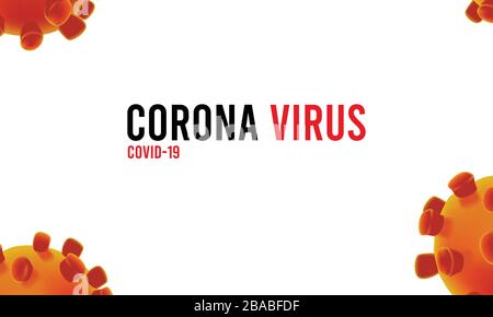 Modello astratto del ceppo virale di MERS-Cov o della sindrome respiratoria mediorientale coronavirus e del nuovo coronavirus 2019-nCoV con testo su sfondo blu. Illustrazione Vettoriale