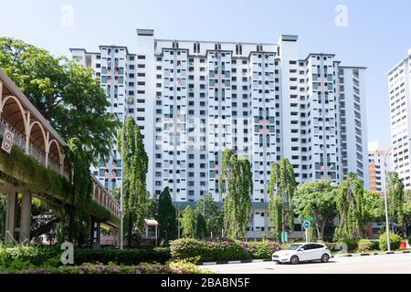 Grande condominio, Havelock Road, Chinatown, Singapore Island (Pulau Ujong), Singapore Foto Stock