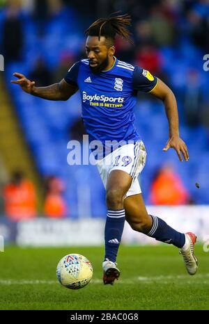 Jacques Maghoma di Birmingham City durante il Campionato Sky Bet presso il Trillion Trophy Stadium di St Andrew Foto Stock