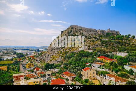 Rovine storiche del castello di Rozafa in Shkoder Albania Foto Stock