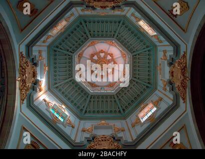 Nuestra Senora de Candelaria Basilica, cupola soffitto, Candelaria, Tenerife, Isole Canarie, Spagna Foto Stock