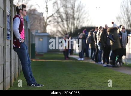 West Ham unì i sostenitori prima del gioco contro Brighton e Hove Albion Foto Stock