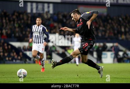 Lee Gregory di Stoke City ha girato in goal Foto Stock