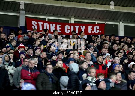Stoke City tifosi sulle tribune Foto Stock