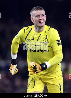 Everton portiere Giordania Pickford Foto Stock