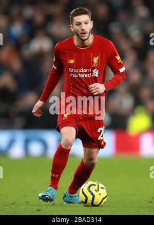 Adam Lallana di Liverpool in azione Foto Stock