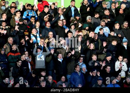 Sostenitori di Coventry City negli stand Foto Stock