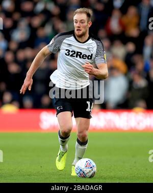 Matt Clarke della Derby County in azione Foto Stock