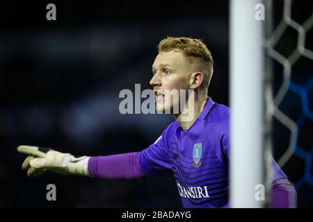 Il portiere di Sheffield Mercoledì Cameron Dawson durante la partita del Campionato Sky Bet a Hillsborough Foto Stock