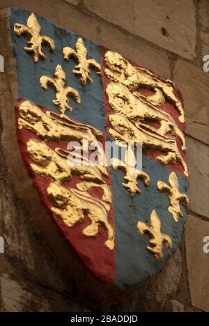 Stemma o stemma sulla parete di Micklegate Bar, York Foto Stock